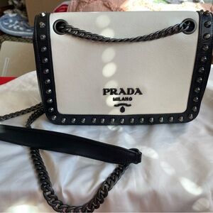 Prada Black and White Women's Bag